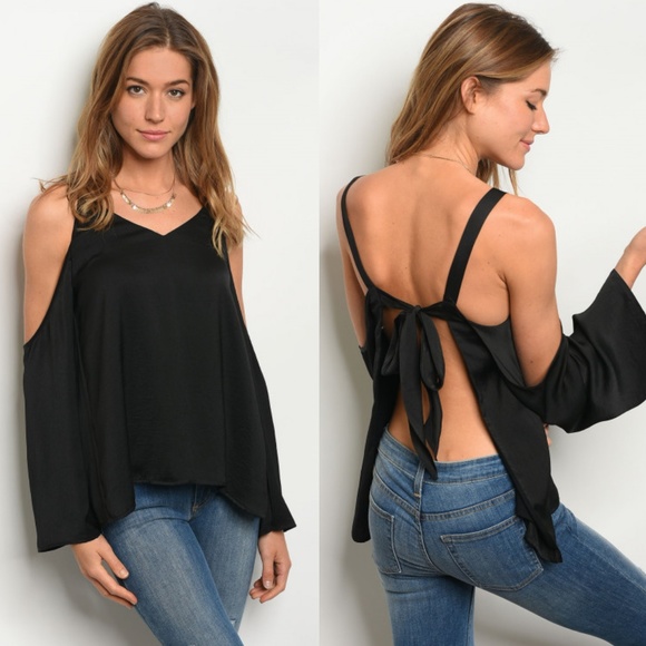 Fierce Broad Tops - Black Open Back Top